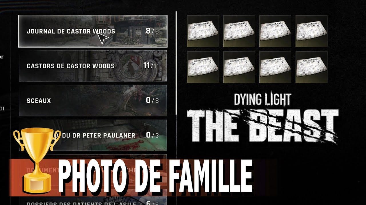 JOURNAL DE CASTOR WOODS x8 - Photo de Famille - C. de presse de la F. Fischer  DYING LIGHT THE BEAST