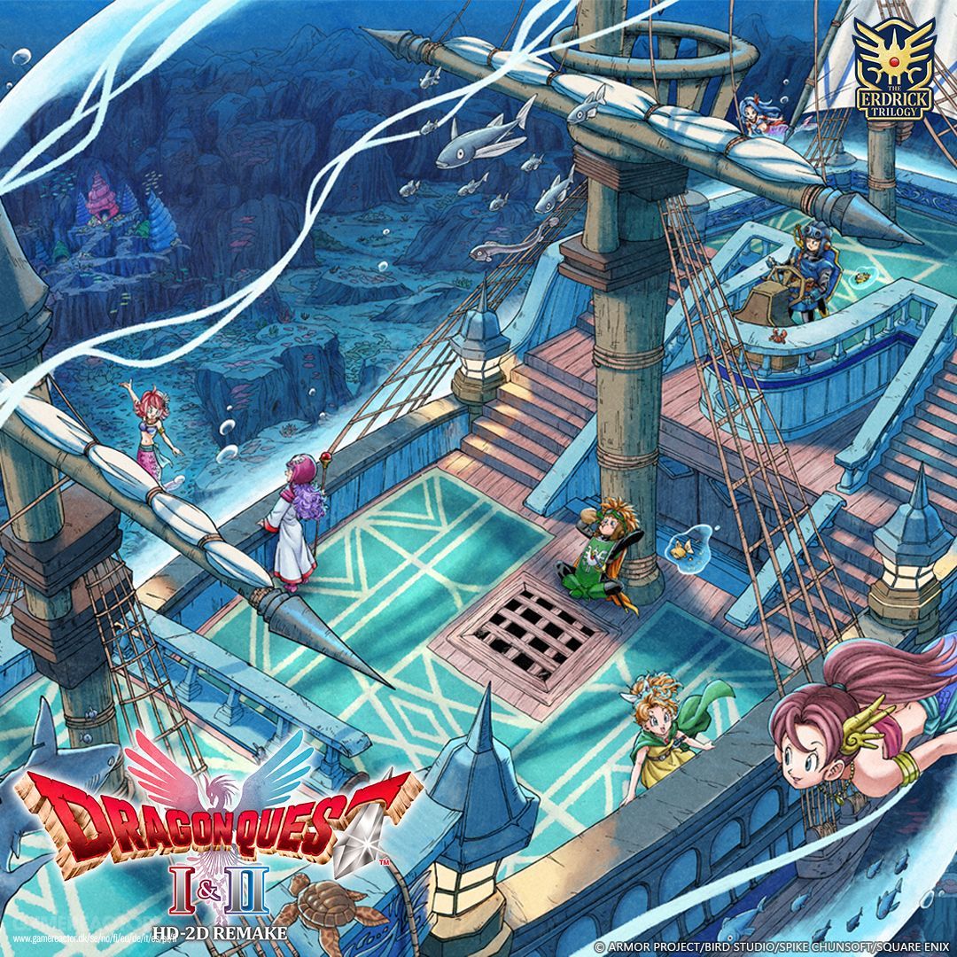 Un aperçu des nouveaux environnements sous-marins que Dragon Quest I & II HD-2D Remake introduira.