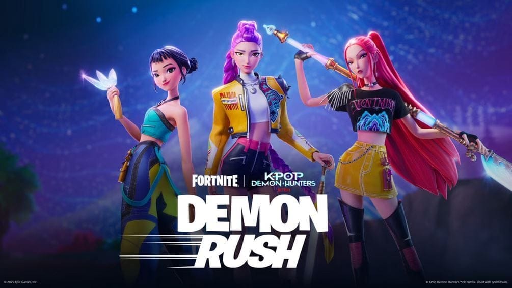 GEEKNPLAY - Fortnite X KPop Demon Hunters - Nouveau mode Horde Rush, quêtes et cosmétiques exclusifs dès le 2 octobre 2025
