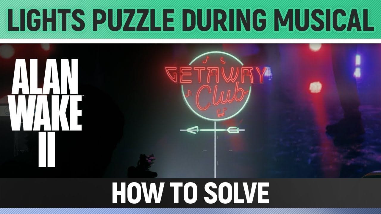 Alan Wake 2 - Lights/Neon Signs Puzzle during the Musical