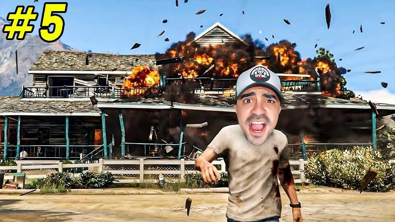 تختيم قراند 5 فجرت بيت اخطر عصابة - GTA V