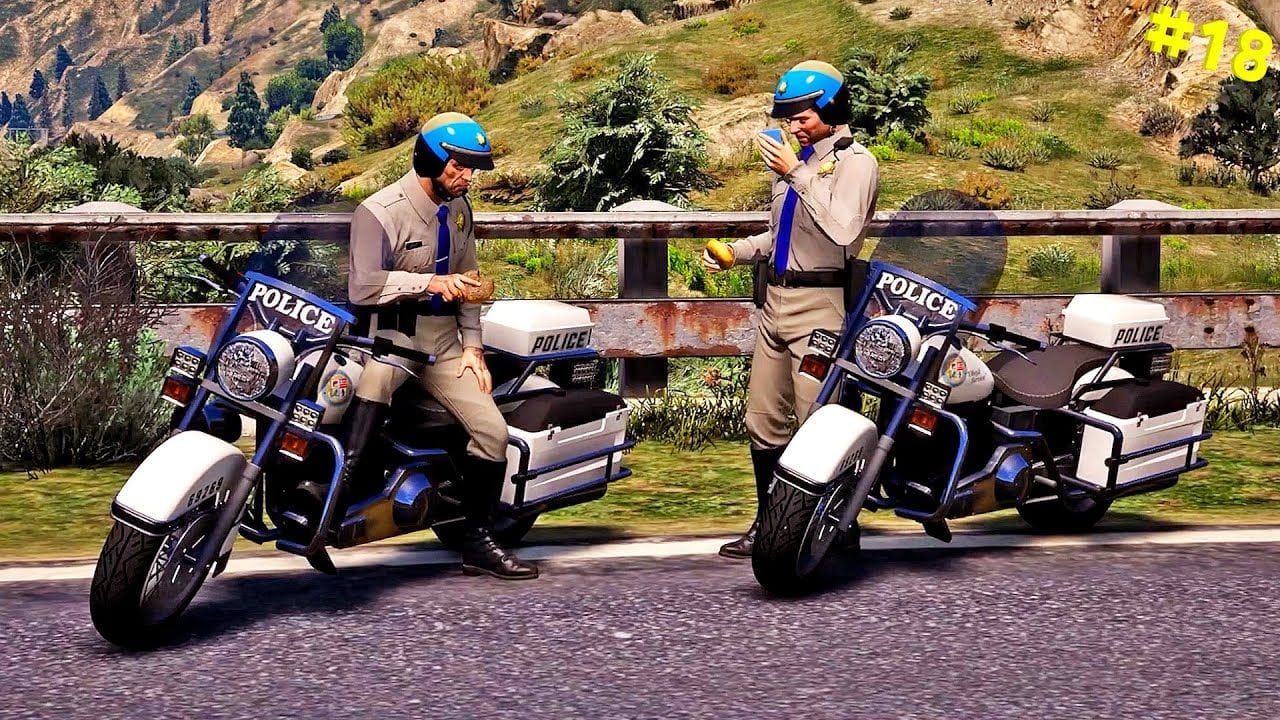 مراقبة الطريق السريع بمود جرافيك جي تي أي 6 | GTA V Walkthrough with GTA 6 Graphics #18