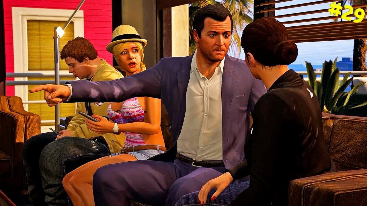 المشاكل العائلية بمود جرافيك جي تي أي 6 | GTA V Walkthrough with GTA 6 Graphics #29