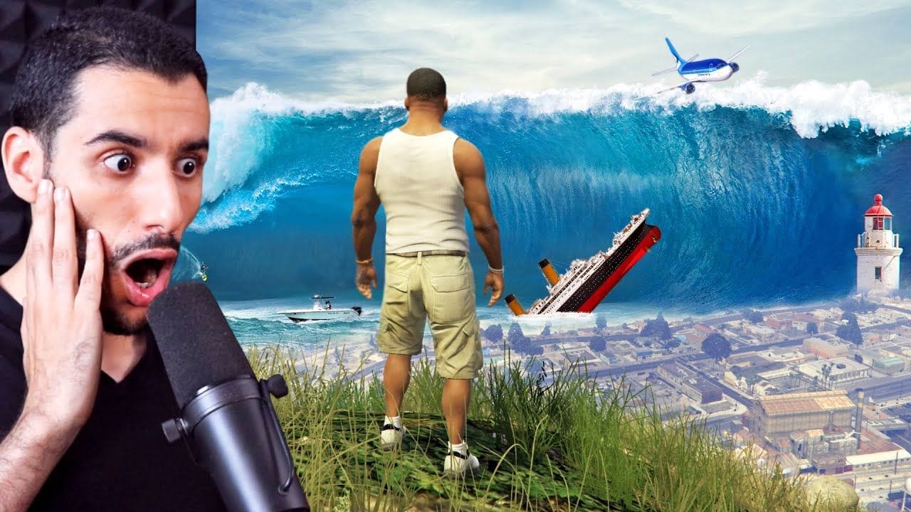 إنقاذ لوس سانتوس من ذروة  تسونامي في جي تي أي 5 | GTA V The Ultimate Tsunami