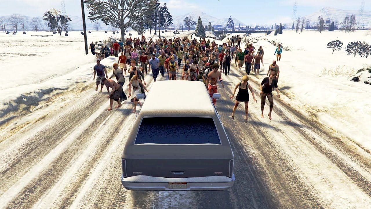 مهام قراند 5 لكن مع إنتشار كثيف للزومبي | GTA V Missions in a Zombie Outbreak