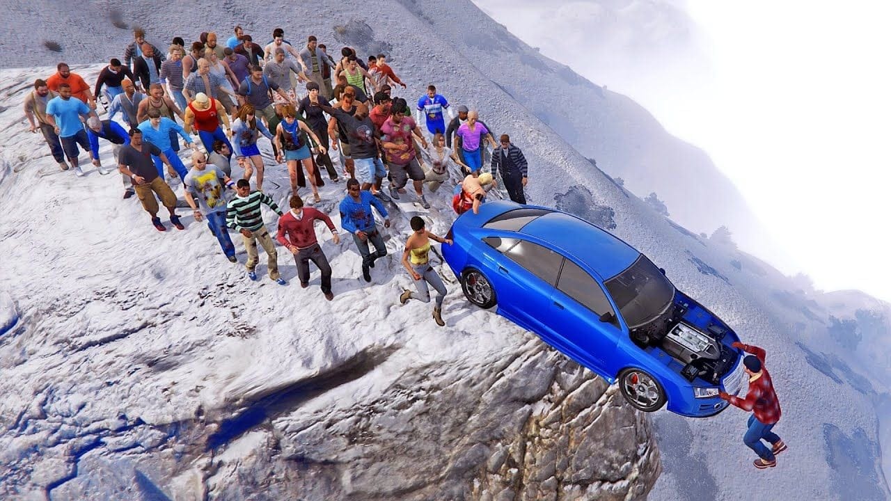 قراند 5 : عالــق في كارثة الزومبي الواقعية | GTA V Frozen Los Santos & Zombie Outbreak