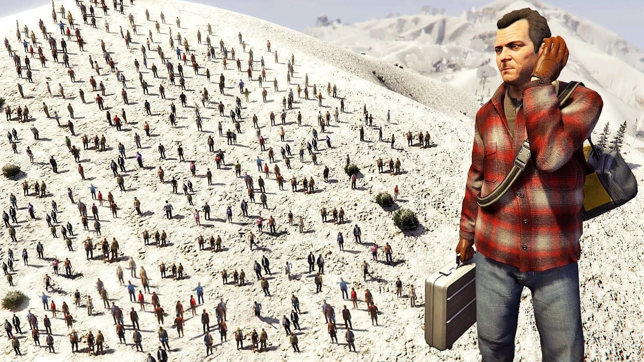 قراند 5 : نهاية كارثة الزومبي الواقعية | GTA V Frozen Los Santos & Zombie Outbreak