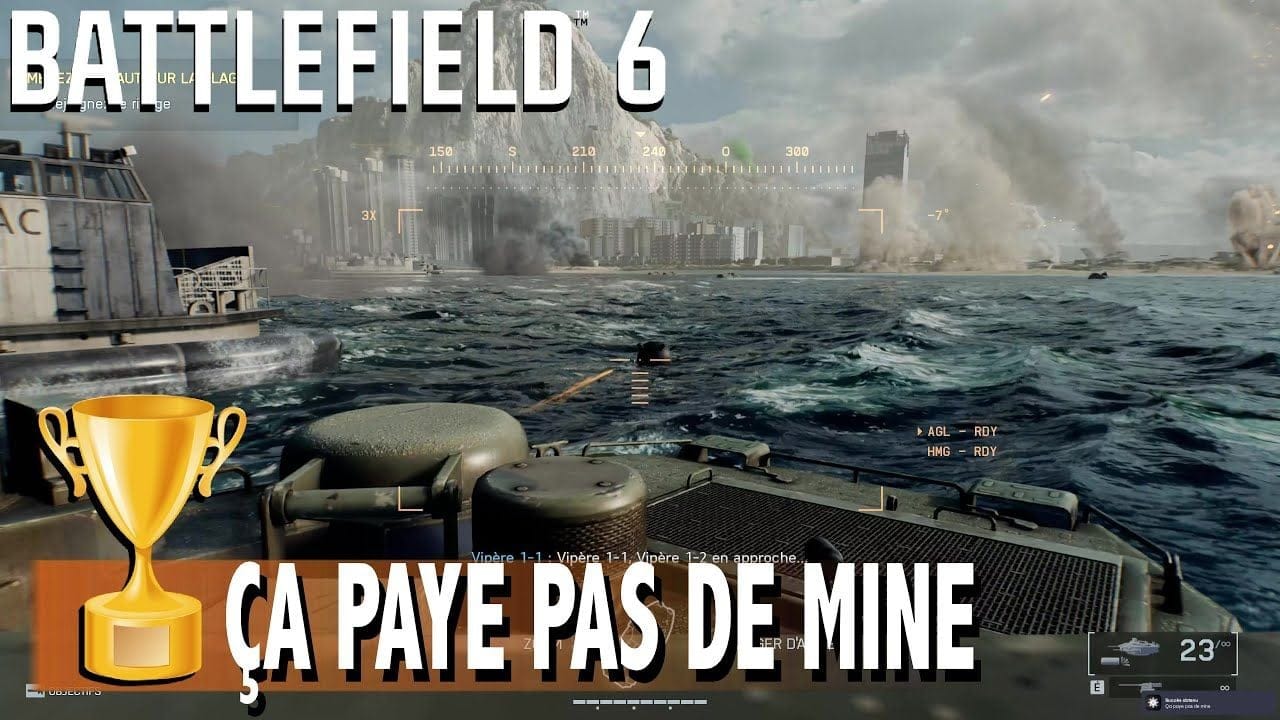 ÇA PAYE PAS DE MINE - DÉTRUIRE 3 MINES FLOTTANTES DANS LA MISSION OPÉRATION GLAIVE - BATTLEFIELD 6