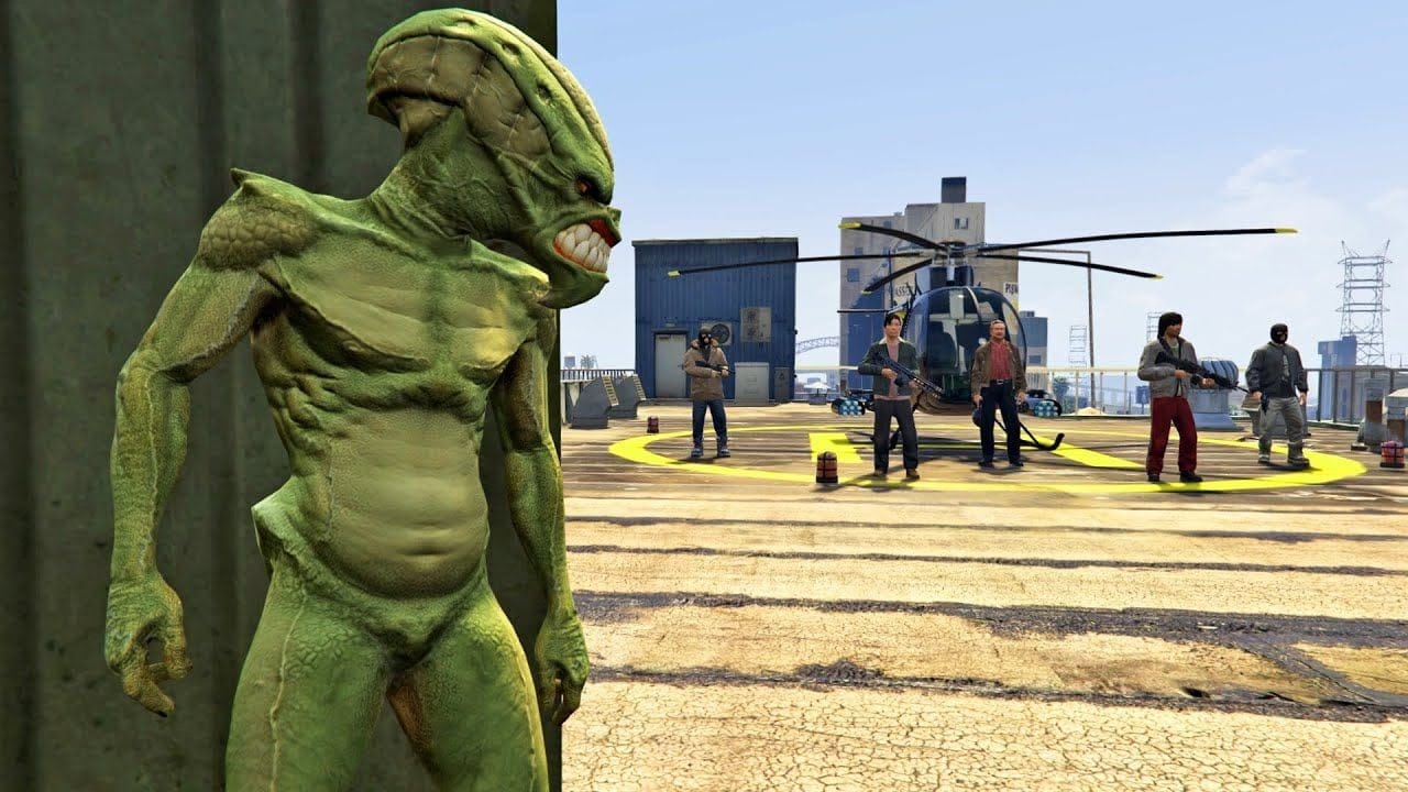 هجوم المخلوق الفضائي على عصابة الصينيين في قراند أونلاين | GTA Online Alien Invasion