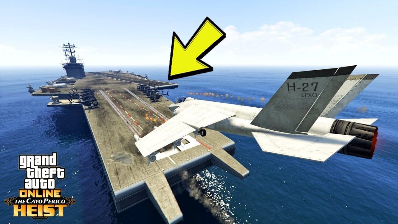 تدمير عشرات الطائرات الحربية في لعبة قراند أونلاين | GTA Online The Cayo Perico Heist