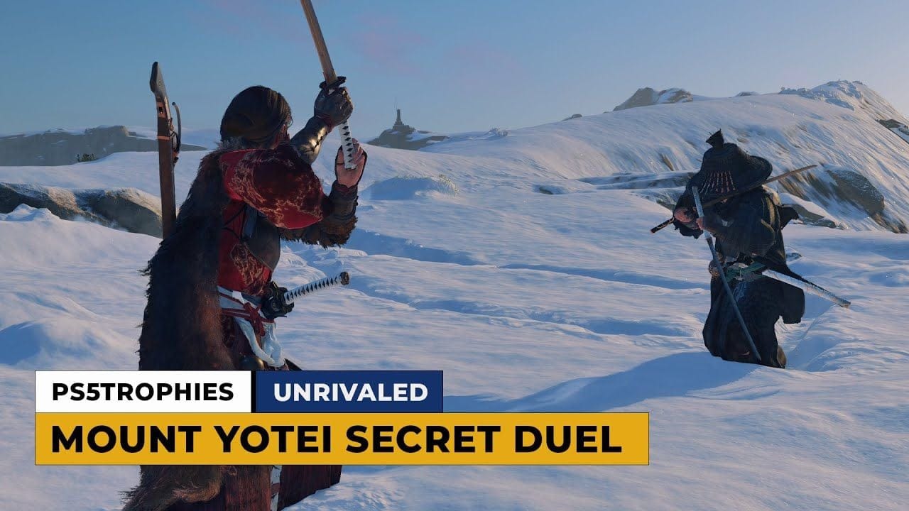 Ghost of Yotei Unrivaled Trophy - Defeat Takezo the Unrivaled on the peak of Mount Yōtei