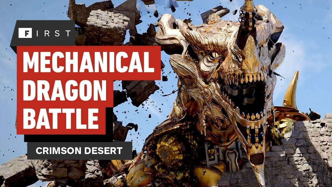 Crimson Desert se dévoile un peu plus avec un combat contre un impressionant dragon mécanique