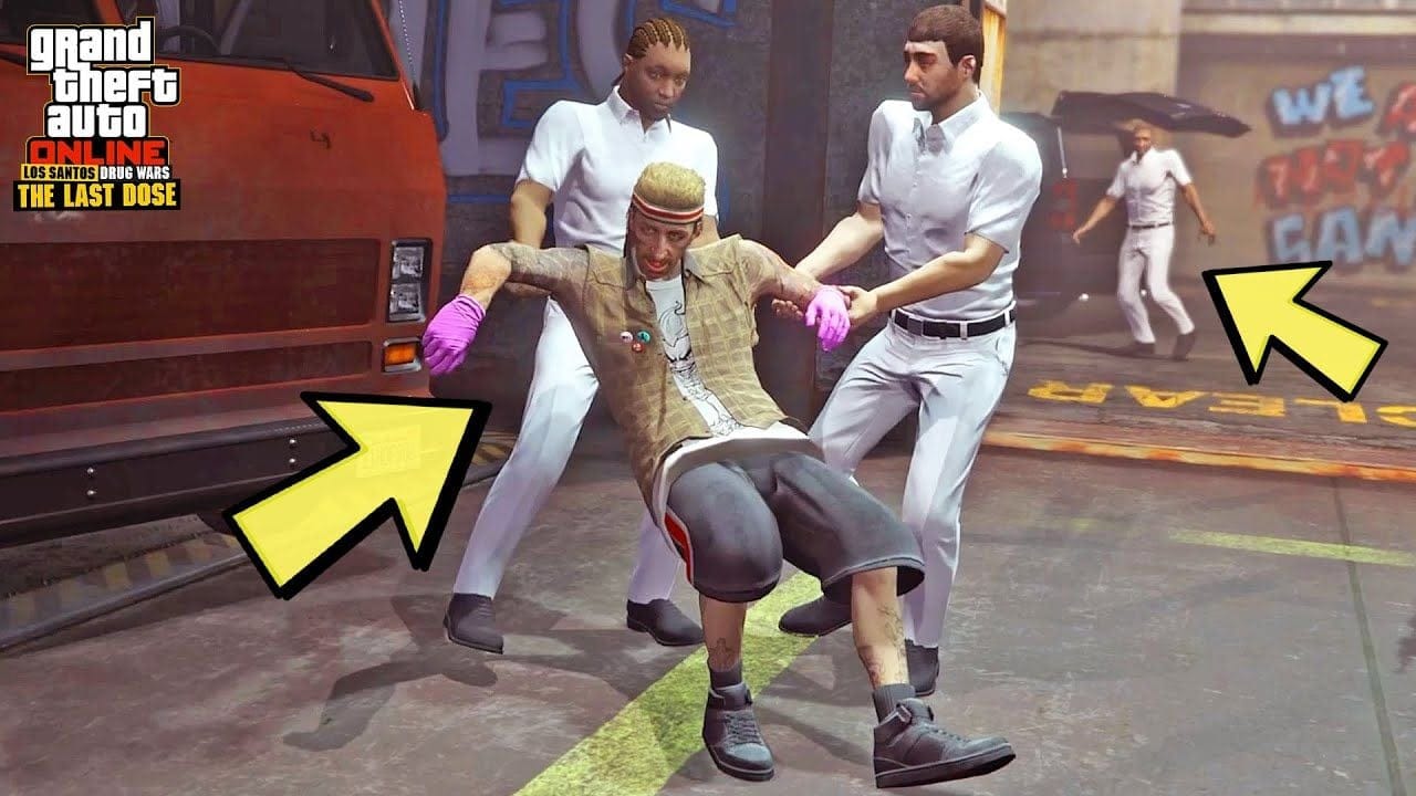 عصابة الرداء الأبيض إختطفوا صديقنا العجوز في لعبة قراند أونلاين | GTA V Online Last Dose Update