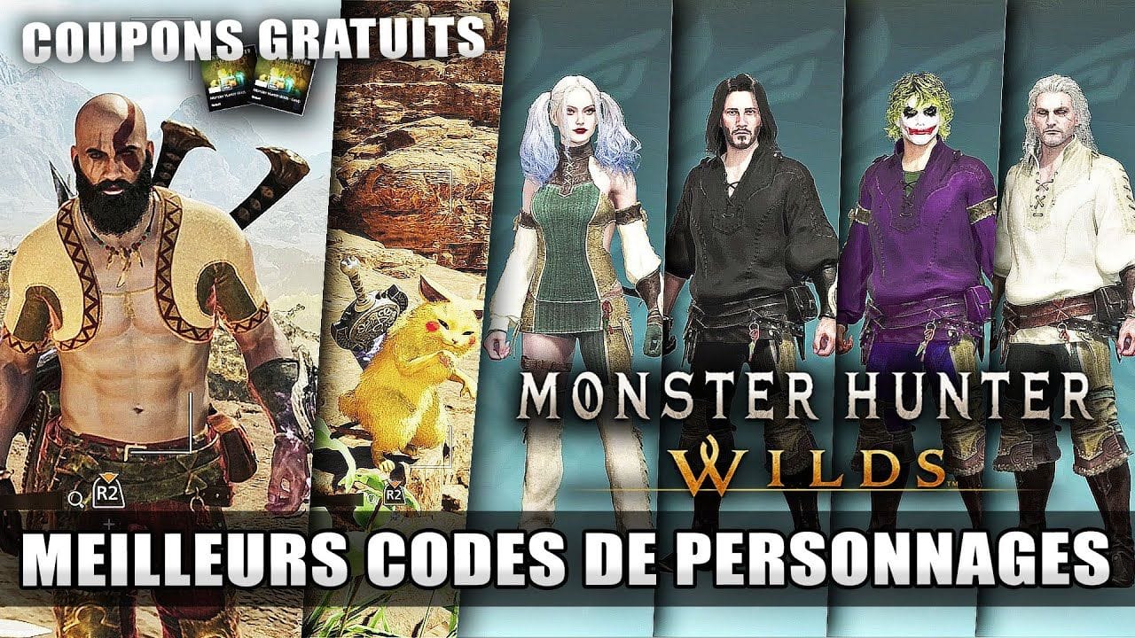Monster Hunter Wilds : Meilleur CODES de Personnalisation de Personnages (Kratos, Keanu, ...)