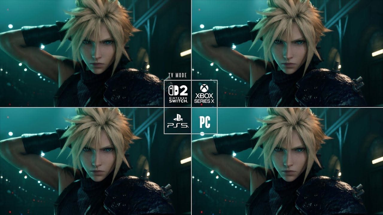 Square Enix donne un aperçu de Final Fantasy VII Remake sur Switch 2 et Xbox Series face aux versions PC et PS5