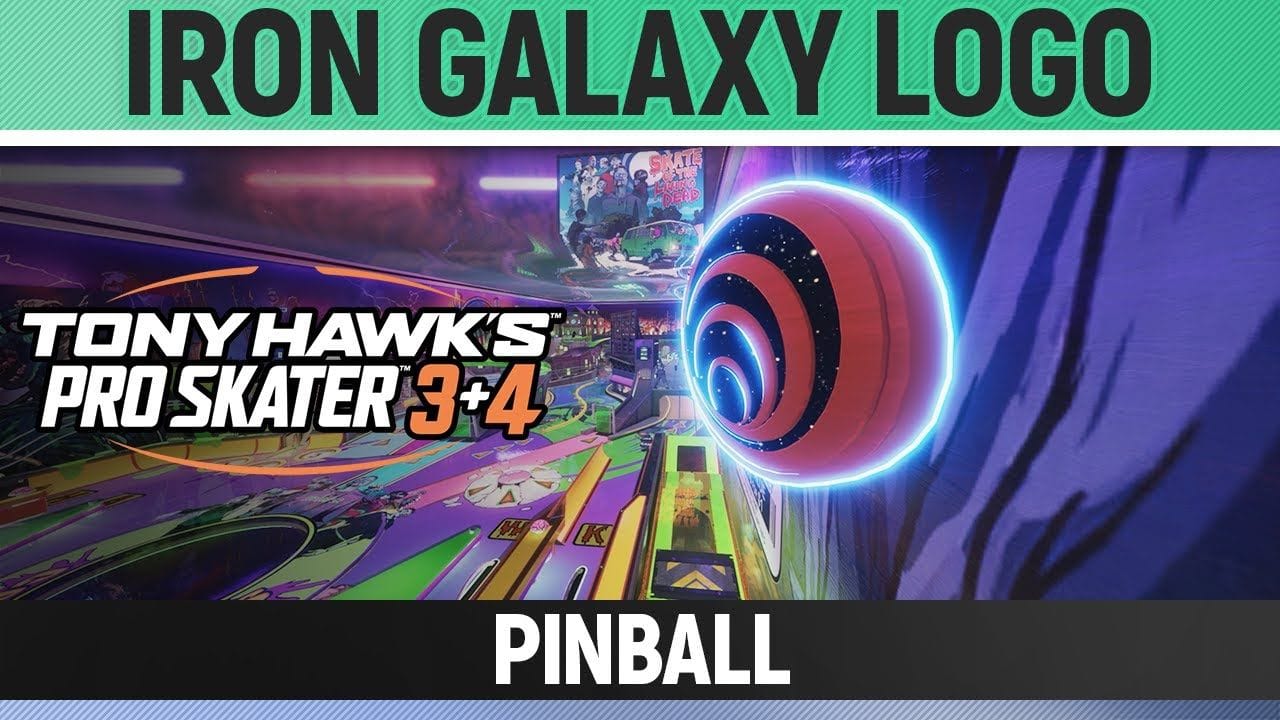 Tony Hawk's Pro Skater 3+4 - Pinball - Iron Galaxy Logo Location