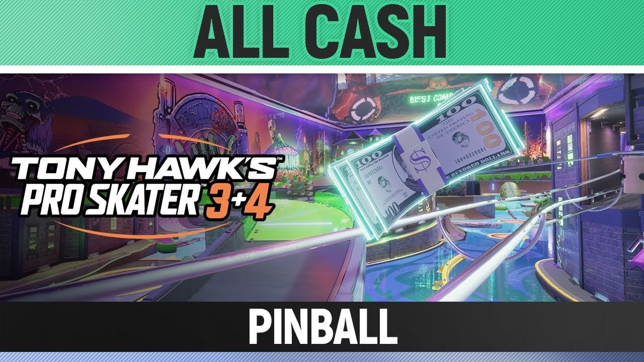 Tony Hawk's Pro Skater 3+4 - Pinball - All 4/4 Cash/Money Locations