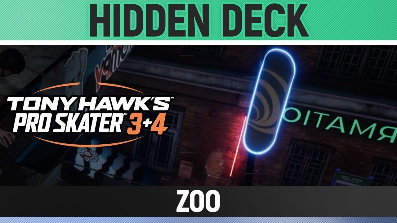 Tony Hawk's Pro Skater 3+4 - Zoo - Hidden Deck Location