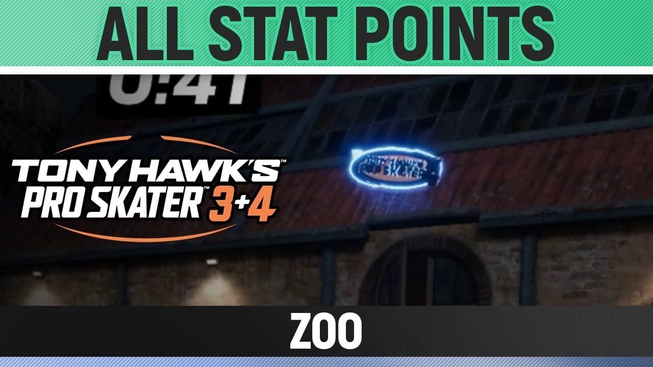Tony Hawk's Pro Skater 3+4 - Zoo - All 2/2 Stat Point Locations