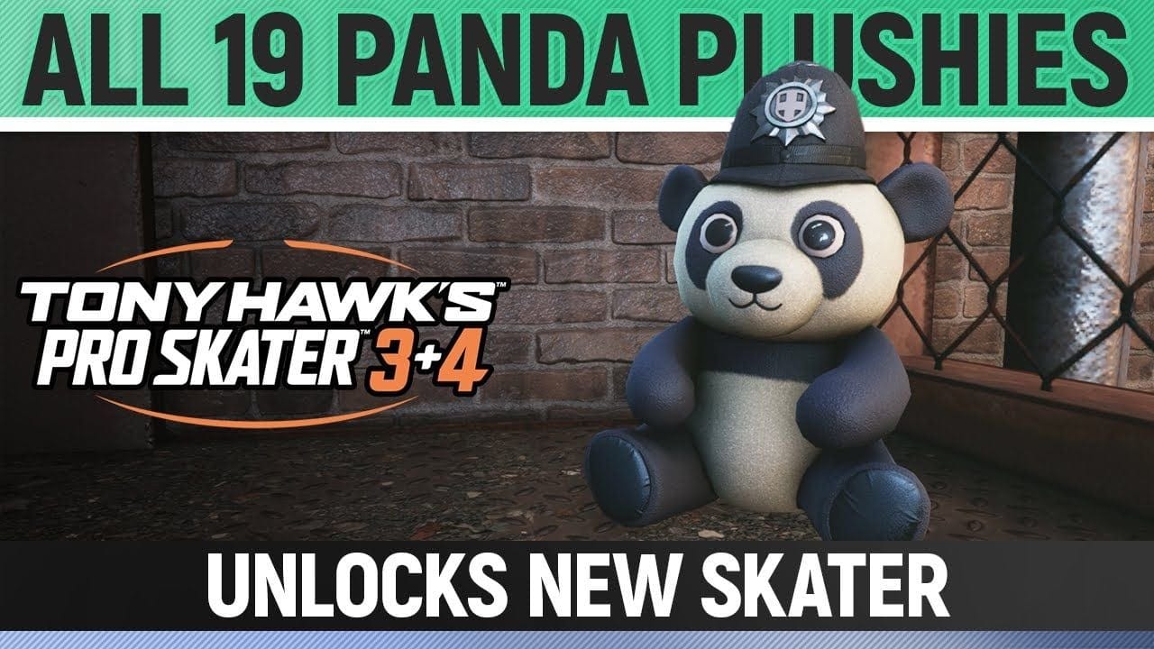 Tony Hawk's Pro Skater 3+4 - All 19 Panda Plushie Locations - Unlocks Secret Skater