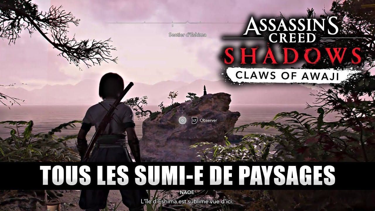 Assassin's Creed Shadows - DLC AWAJI : Tous les sumi-e de paysages (Emplacement) 🏆 Sublime !