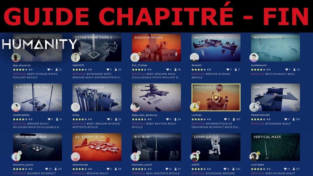HUMANITY - Guide Chapitré FIN - ÉPREUVES COMMUNAUTAIRES