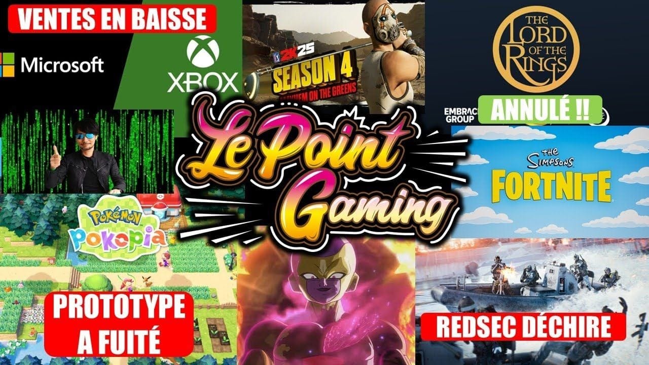ACTU GAMING (30/10): VENTES XBOX, MMO LOTR ANNULÉ, FUITE POKEMON POKOPIA, REDSEC, DRAGON BALL