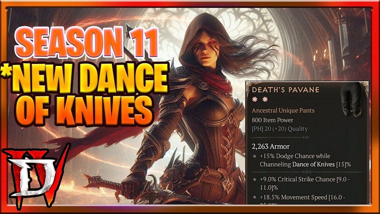 Diablo 4 Season 11 *New Dance of Knives Rogue Build Guide (Updated) With New Unique