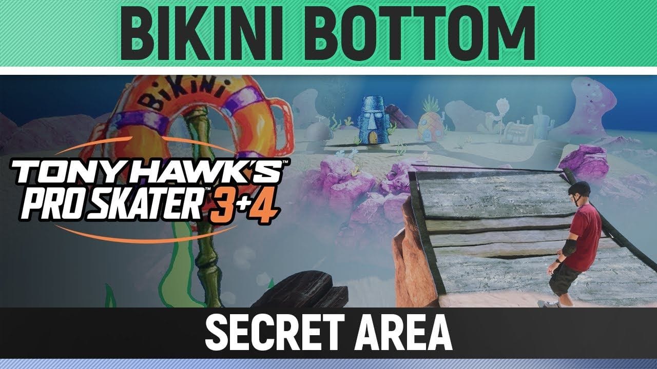 Tony Hawk's Pro Skater 3+4 - Bikini Bottom - How to Reach Secret Area
