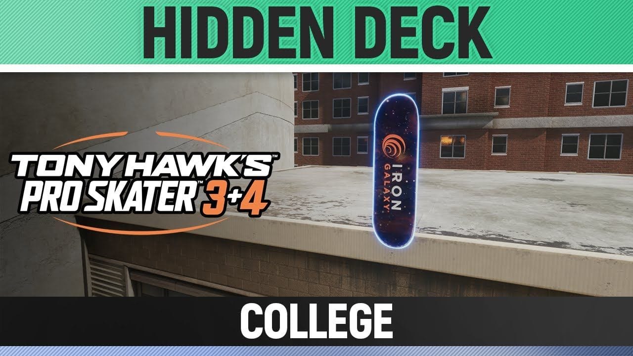 Tony Hawk's Pro Skater 3+4 - College - All Hidden Deck Location
