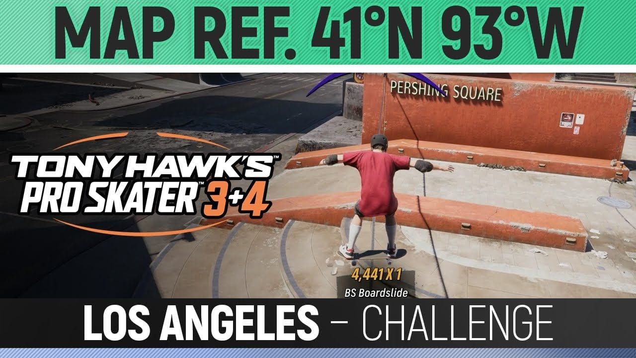 Tony Hawk's Pro Skater 3+4 - Los Angeles - Challenge - Map Ref. 41°N 93°W