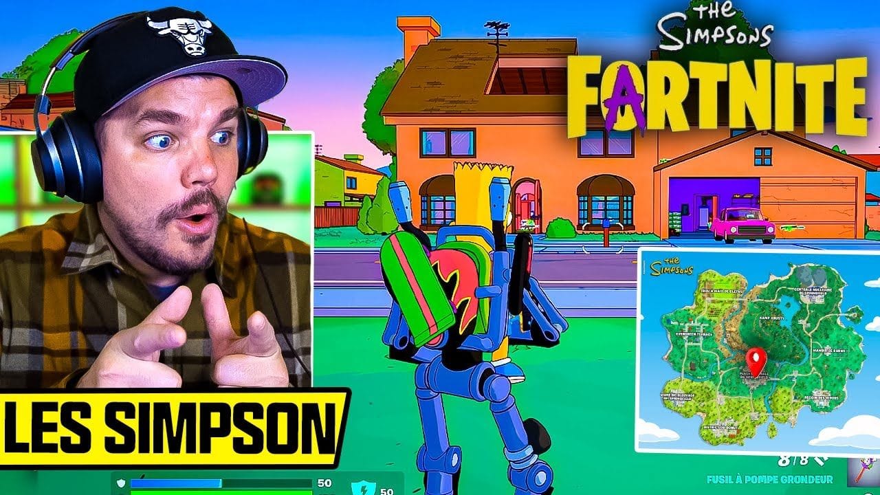 Les SIMPSON sur FORTNITE et LA MAP ... JE POUVAIS PAS LOUPER CA !