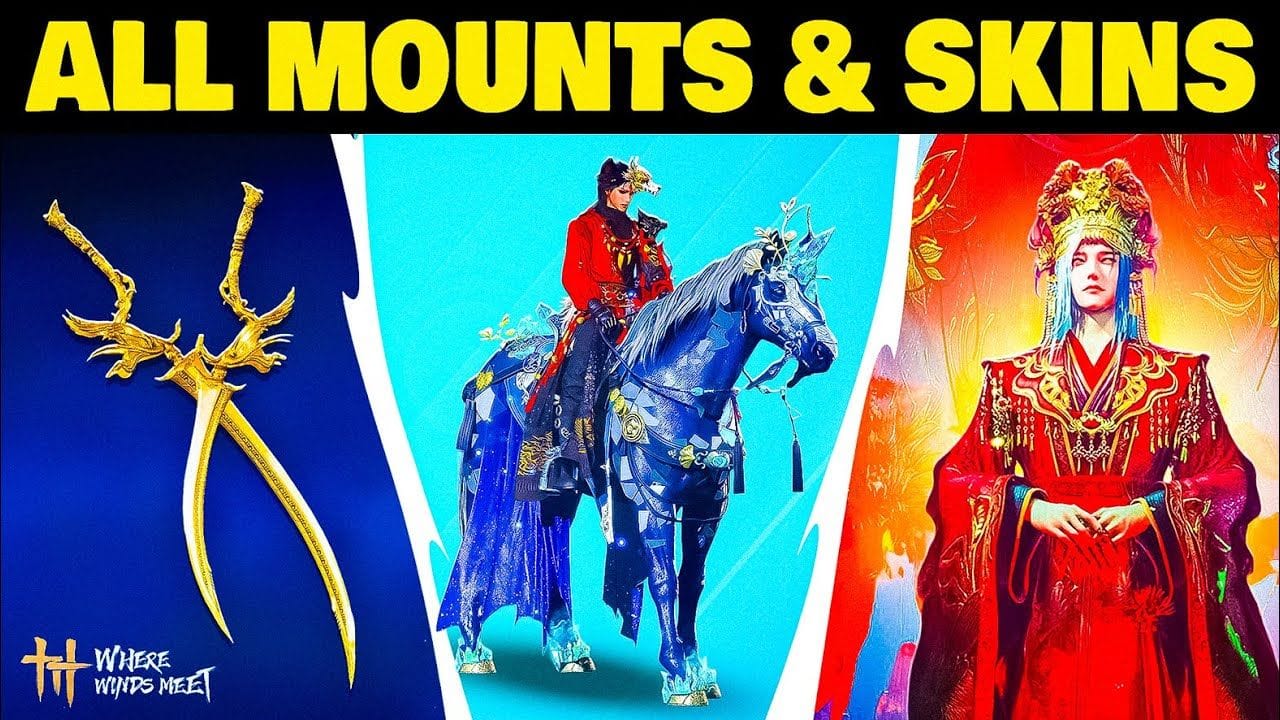 Every Mount and Skin in Where Winds Meet | Full Cosmetics Showcase