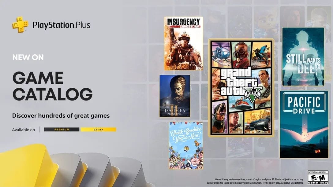 GTA 5, Tomb Raider, Thank Goodness You're Here ! et plus encore rejoignent PlayStation Plus