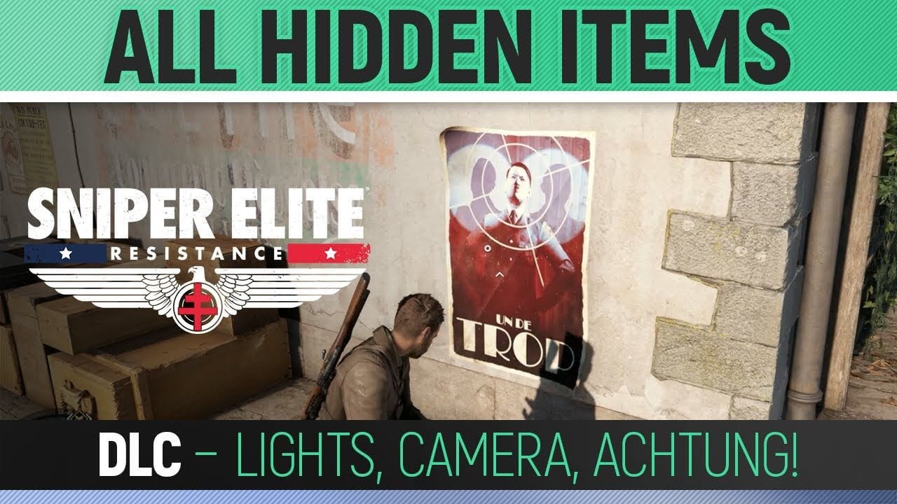 Sniper Elite: Resistance - Lights, Camera, Achtung! - All Hidden Item Locations