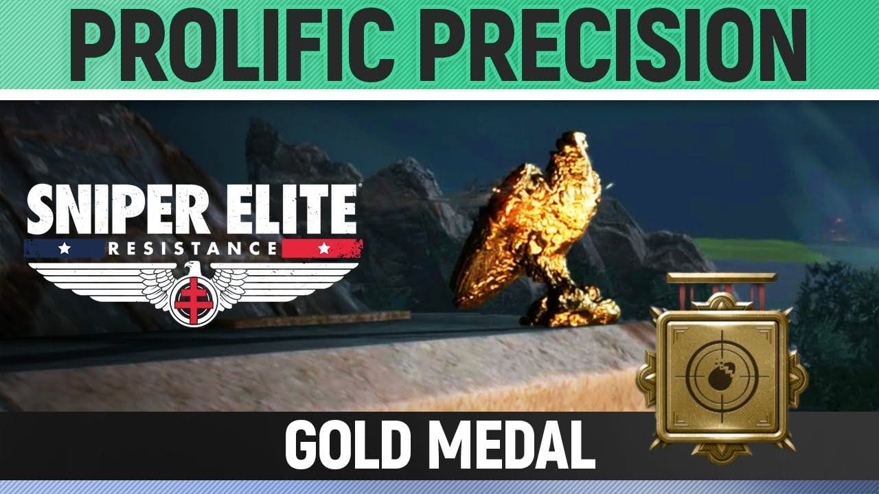 Sniper Elite: Resistance - Prolific Precision - Gold Medal (Gold Eagle)