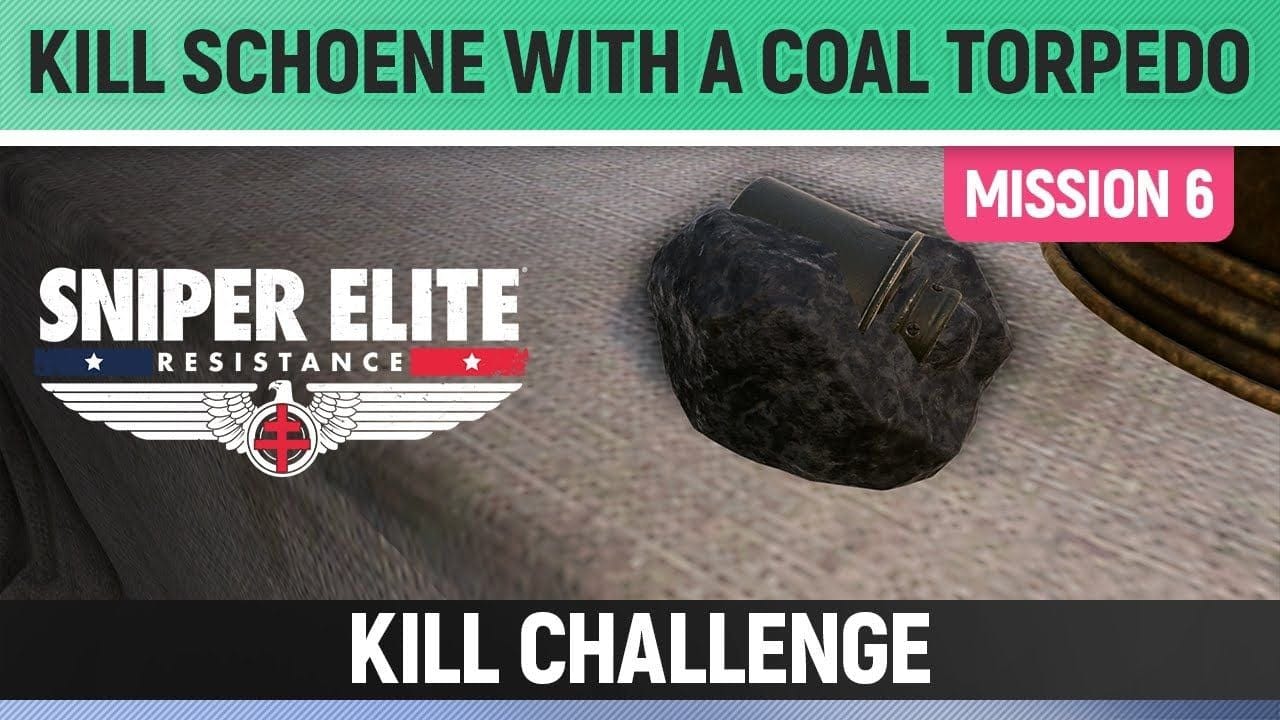 Sniper Elite: Resistance - Kill Schoene with a Coal Torpedo - Kill Challenge Mission 6