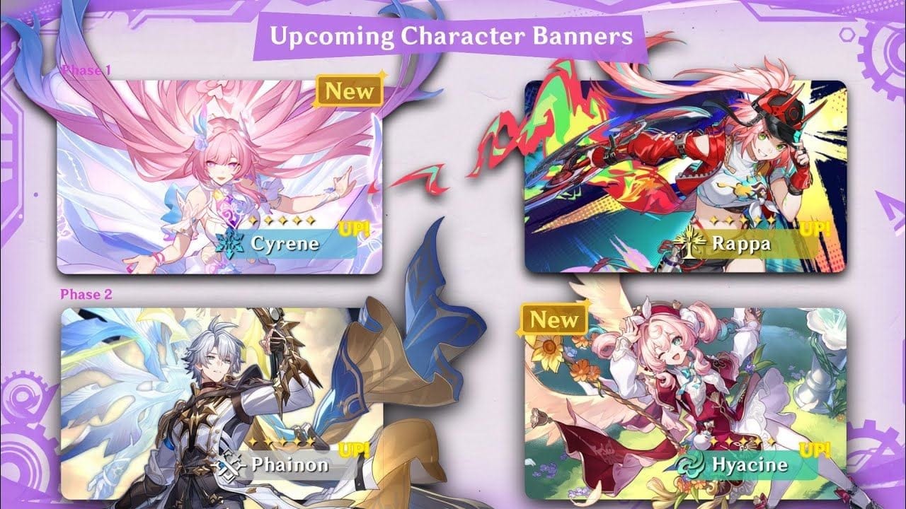 BIG UPDATE!! NEW 3.7-3.8 BANNER ROADMAP & RERUNS! Cyrene, Phainon, Rappa, Hyacine - Honkai Star Rail