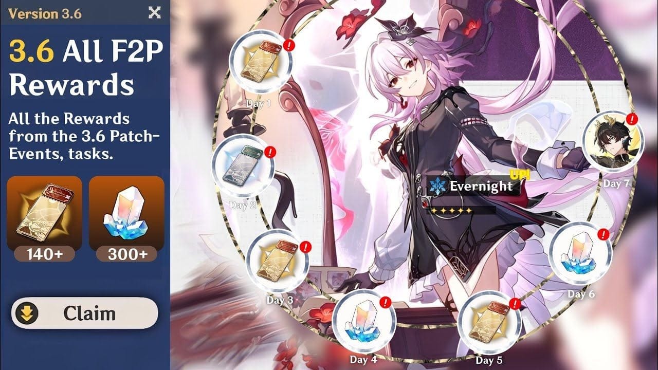 HOW TO GET 132 FREE PULLS & 17335 STELLAR JADES FOR EVERNIGHT & THEHERTA! 3.6 - Honkai Star Rail