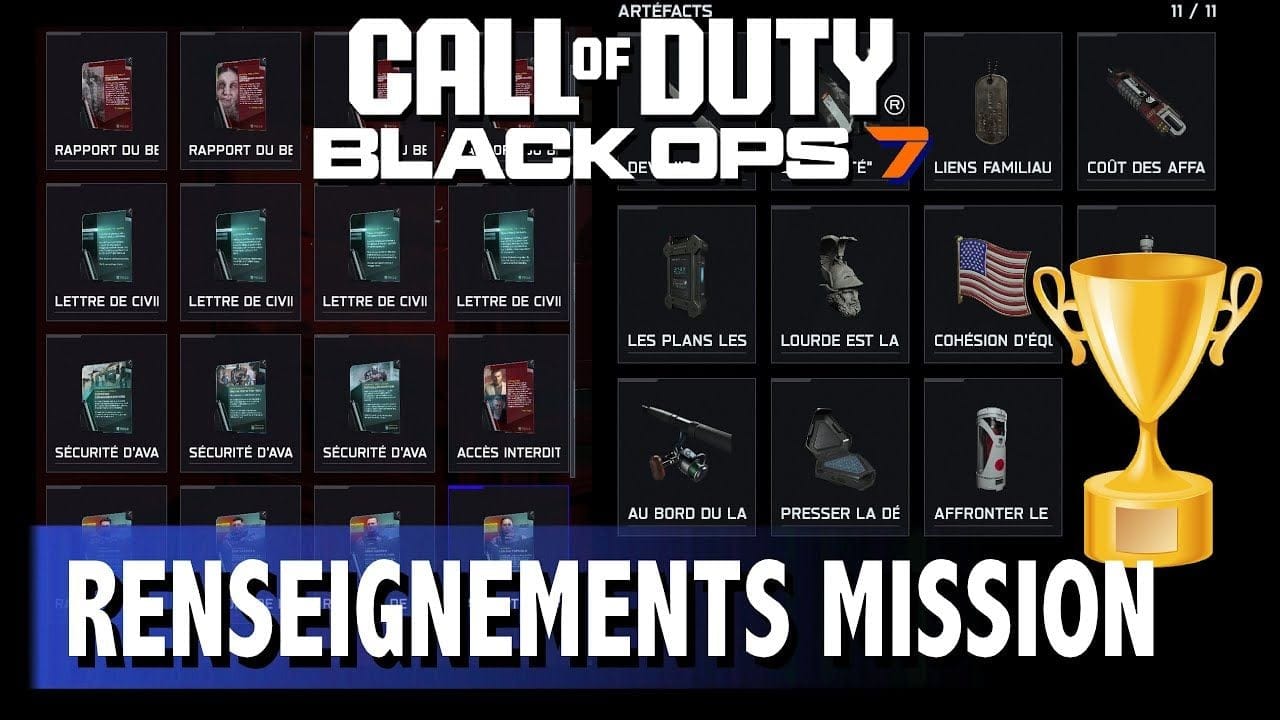 GARDIEN DU SAVOIR 🏆 - RÉCUPÉRER TOUS LES RENSEIGNEMENTS x31 CAMPAGNE CALL OF DUTY BLACK OPS 7