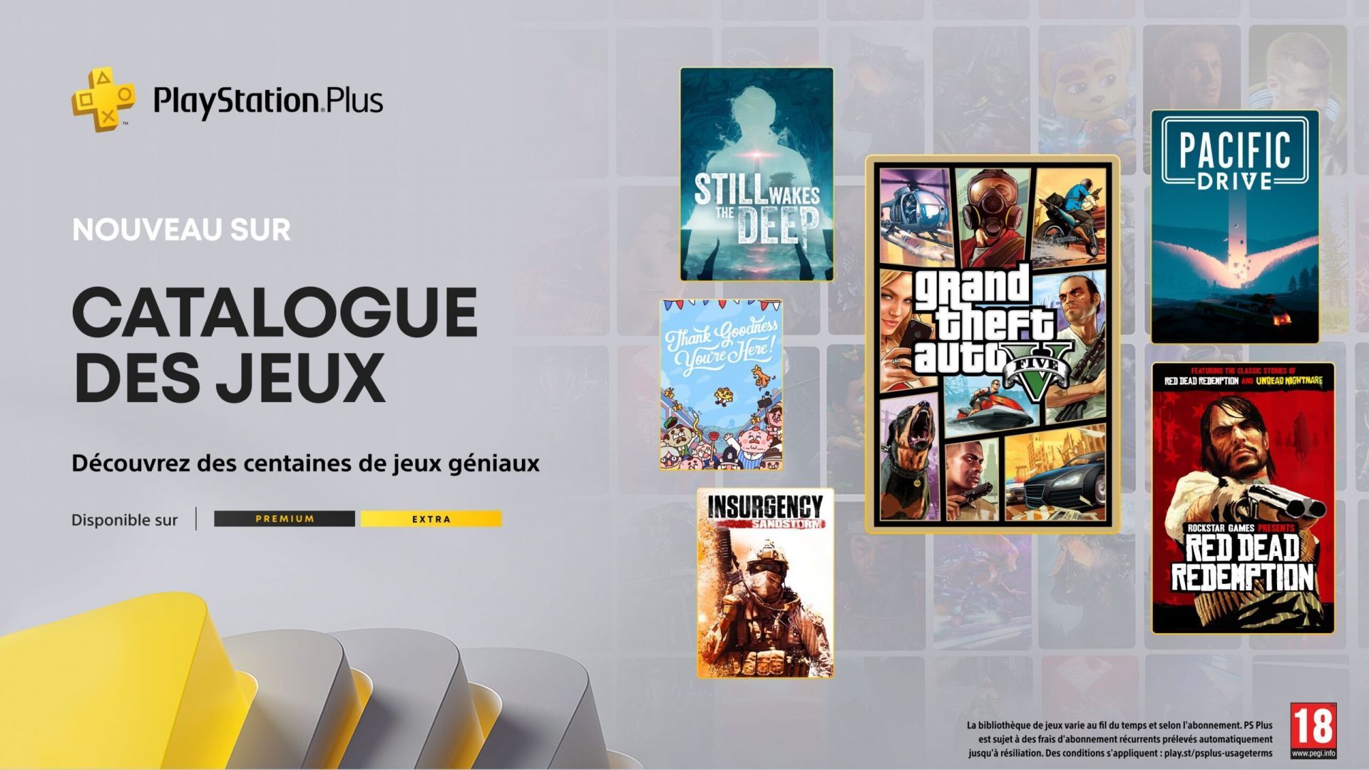 Catalogue des jeux PlayStation Plus pour novembre : Grand Theft Auto V, Red Dead Redemption, Pacific Drive, Still Wakes the Deep et bien d’autres