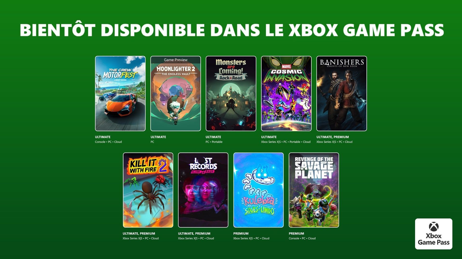 Xbox Game Pass : Marvel Cosmic Invasion, The Crew Motorfest... Voici les nouveautés à venir dans l'abonnement