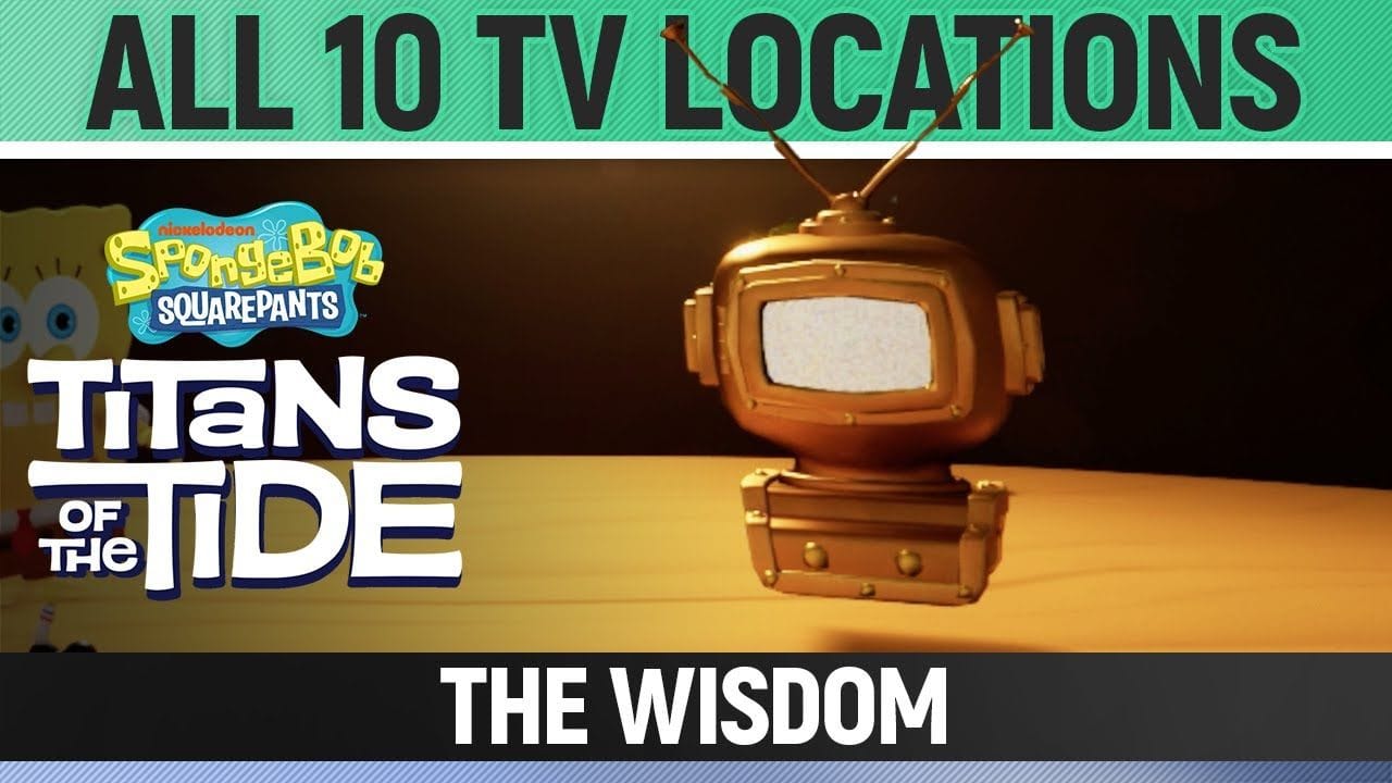 Spongebob: Titans of the Tide - All 10 TV Locations - THE Wisdom 🏆 Trophy / Achievement Guide