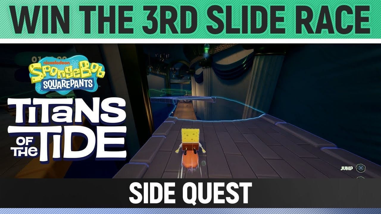 Spongebob: Titans of the Tide - Win The 3rd Slide Race - Side Quest