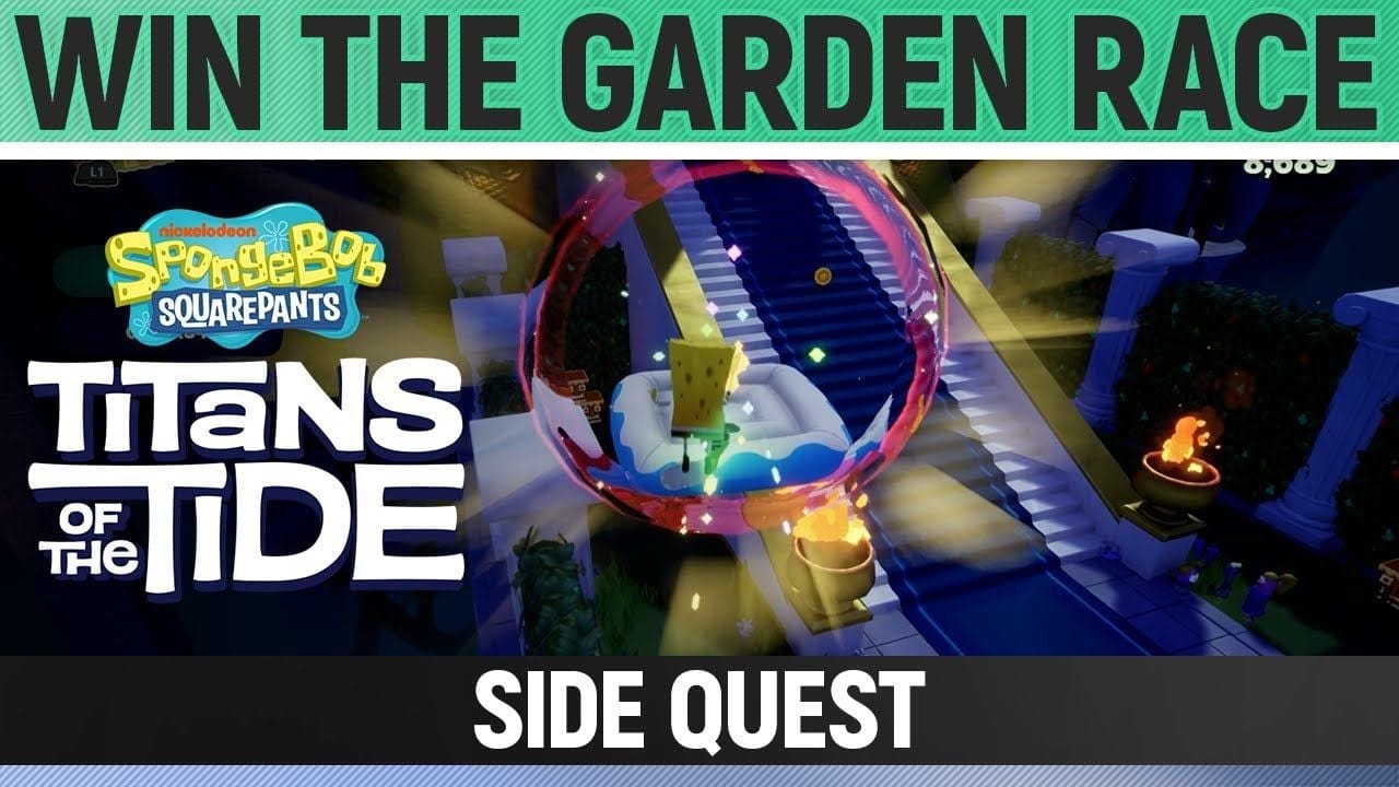Spongebob: Titans of the Tide - Win The Garden Race - Side Quest
