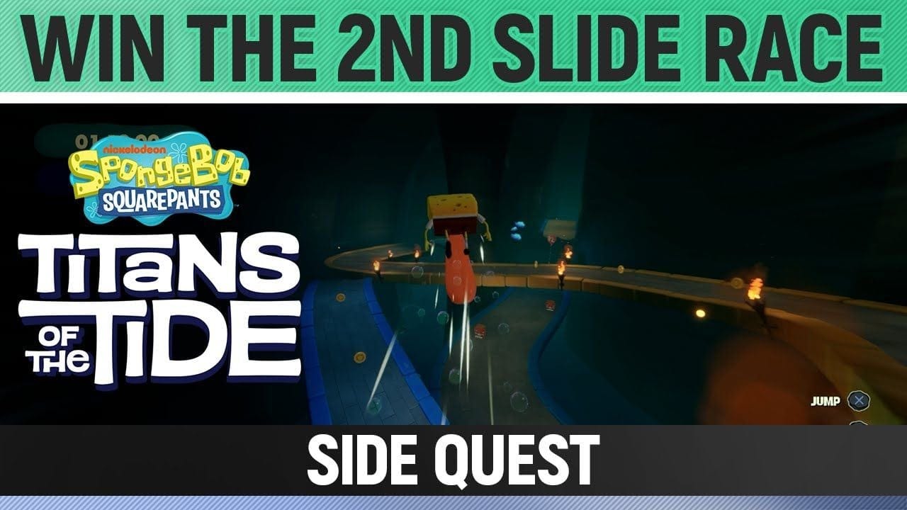 Spongebob: Titans of the Tide - Win The 2nd Slide Race - Side Quest