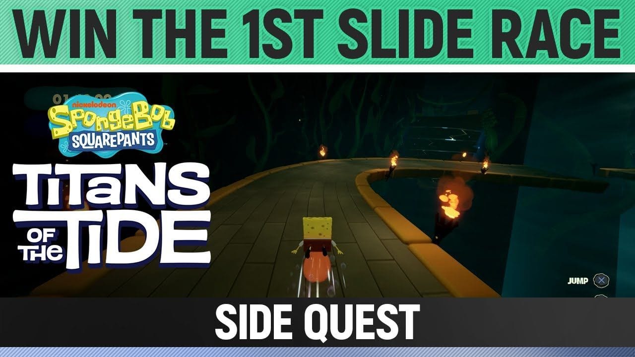 Spongebob: Titans of the Tide - Win The 1st Slide Race - Side Quest