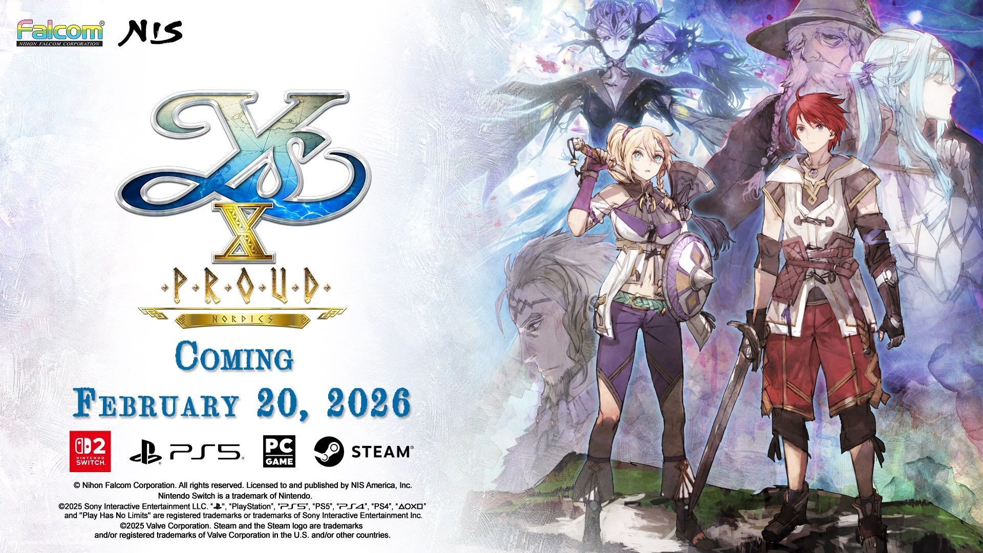 Ys X: Proud Nordics fixe la date de sortie en février et annonce une nouvelle plateforme.