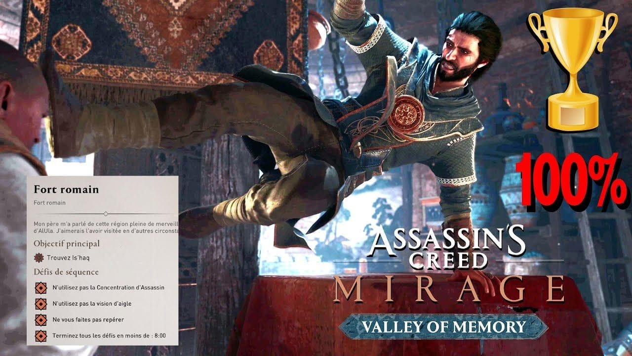 FORT ROMAIN - IS'HAQ 100% Synchronisation / Tous les défis de Séquence ASSASSIN'S CREED MIRAGE