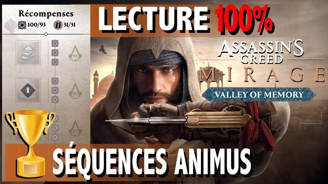 LECTURE 🏆 DÉBLOQUEZ TOUTES LES RÉCOMPENSES DES SÉQUENCES ANIMUS / DÉFIS - ASSASSIN'S CREED MIRAGE